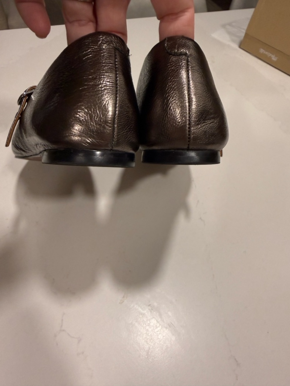Madewell Leather Mary Jane Flats - Pewter - Picture 9 of 12